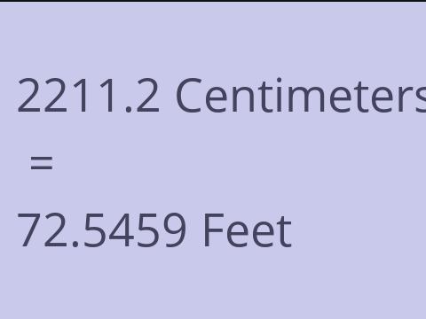 2211.2 CM TO FEET