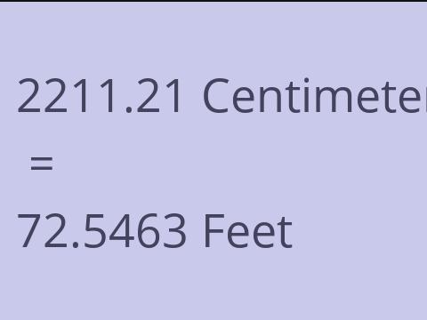 2211.21 CM TO FEET