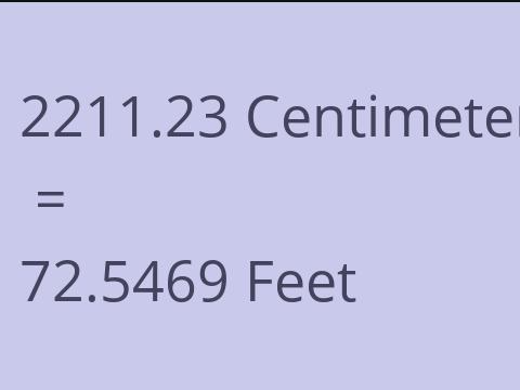 2211.23 CM TO FEET