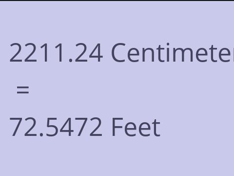 2211.24 CM TO FEET
