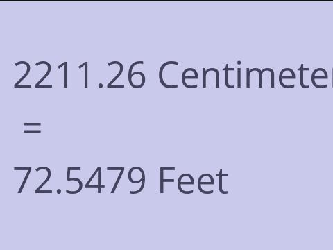 2211.26 CM TO FEET