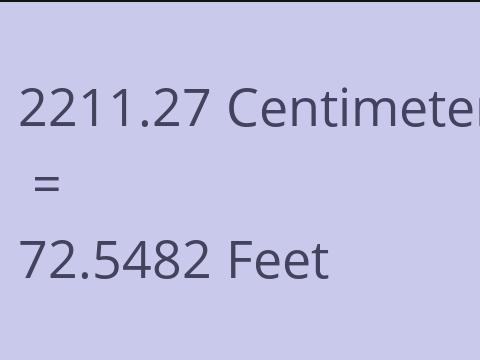 2211.27 CM TO FEET