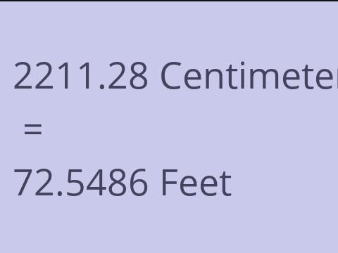 2211.28 CM TO FEET