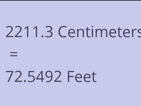 2211.3 CM TO FEET