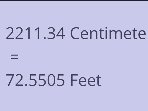 2211.34 CM TO FEET