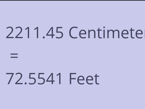 2211.45 CM TO FEET
