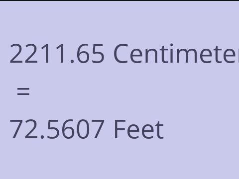 2211.65 CM TO FEET