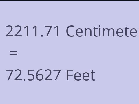 2211.71 CM TO FEET