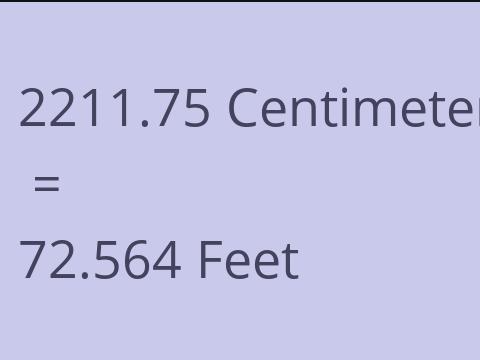2211.75 CM TO FEET