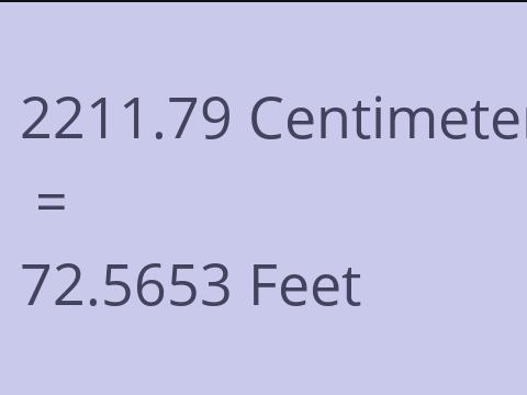 2211.79 CM TO FEET