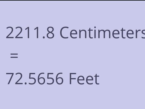 2211.8 CM TO FEET