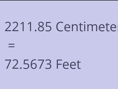 2211.85 CM TO FEET