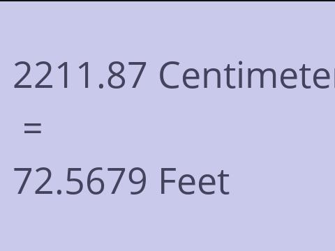 2211.87 CM TO FEET