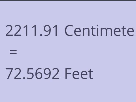 2211.91 CM TO FEET