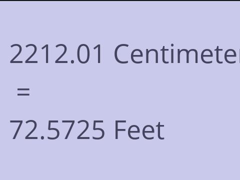 2212.01 CM TO FEET