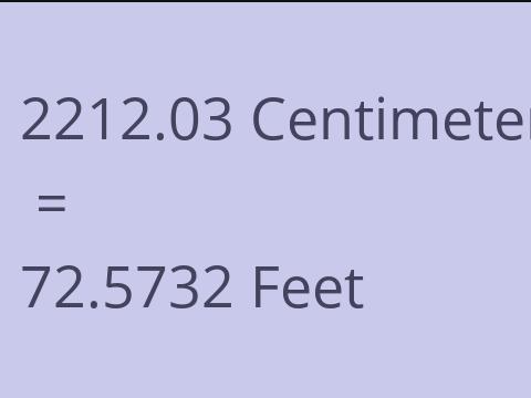 2212.03 CM TO FEET