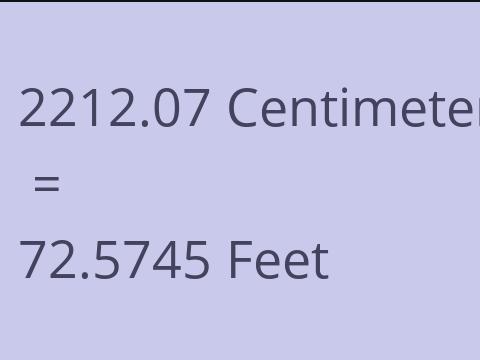 2212.07 CM TO FEET