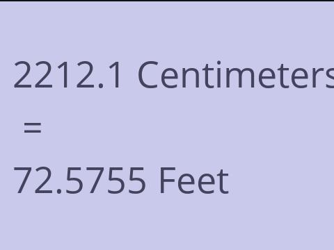 2212.1 CM TO FEET