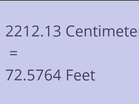 2212.13 CM TO FEET