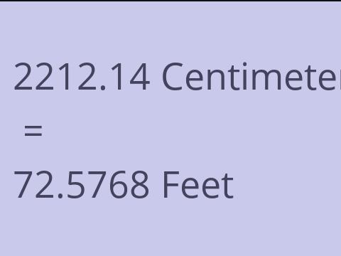 2212.14 CM TO FEET