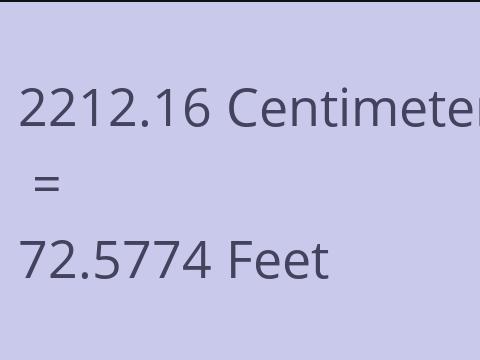 2212.16 CM TO FEET