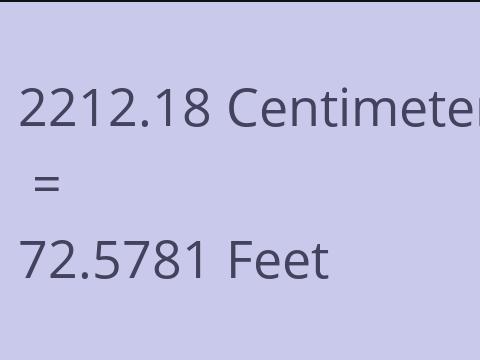 2212.18 CM TO FEET