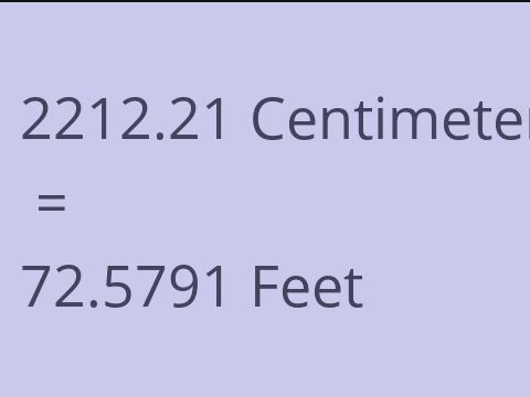 2212.21 CM TO FEET