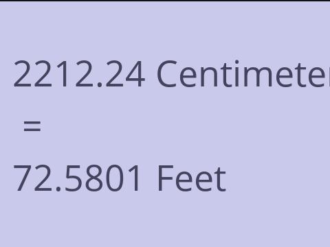 2212.24 CM TO FEET