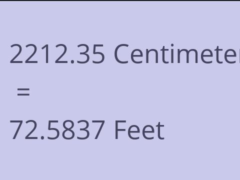 2212.35 CM TO FEET