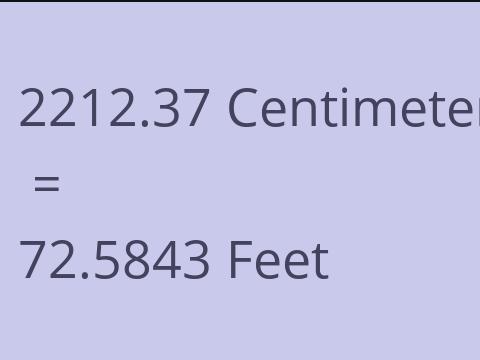 2212.37 CM TO FEET