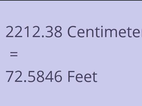 2212.38 CM TO FEET