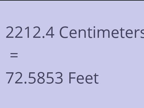 2212.4 CM TO FEET