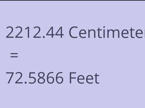 2212.44 CM TO FEET