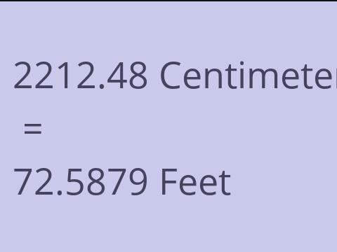 2212.48 CM TO FEET