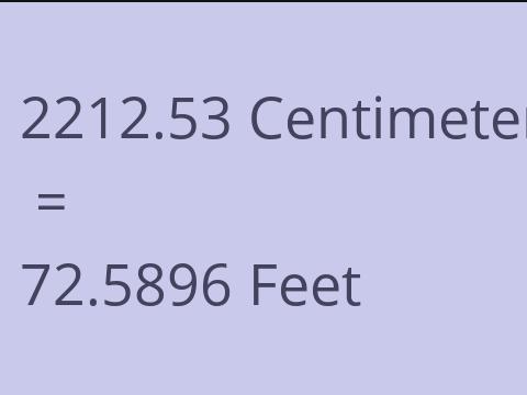 2212.53 CM TO FEET
