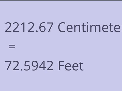 2212.67 CM TO FEET