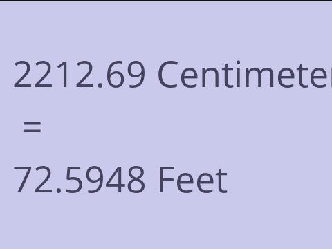 2212.69 CM TO FEET