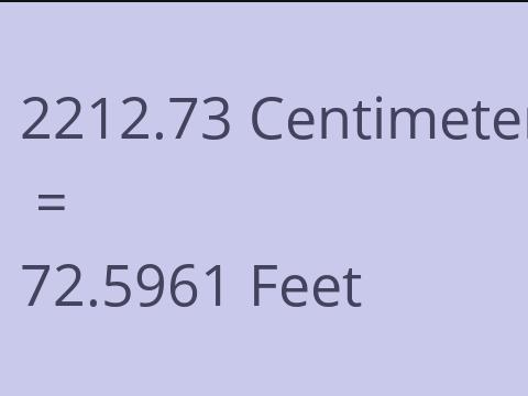 2212.73 CM TO FEET