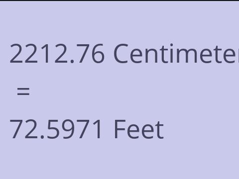 2212.76 CM TO FEET