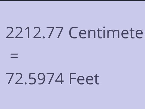 2212.77 CM TO FEET