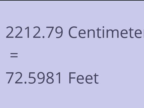 2212.79 CM TO FEET