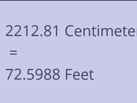 2212.81 CM TO FEET