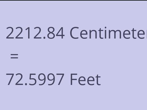 2212.84 CM TO FEET