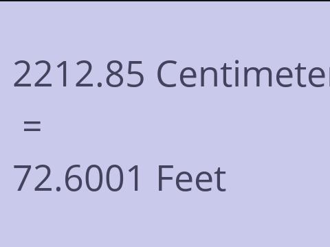 2212.85 CM TO FEET