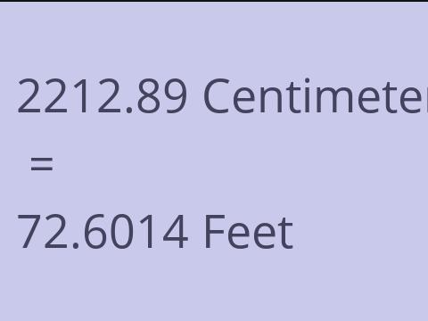 2212.89 CM TO FEET
