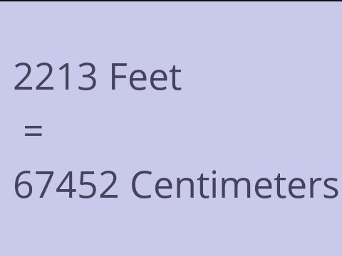 2213 FEET TO CM