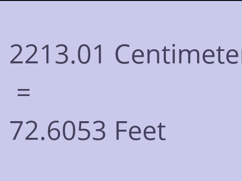 2213.01 CM TO FEET