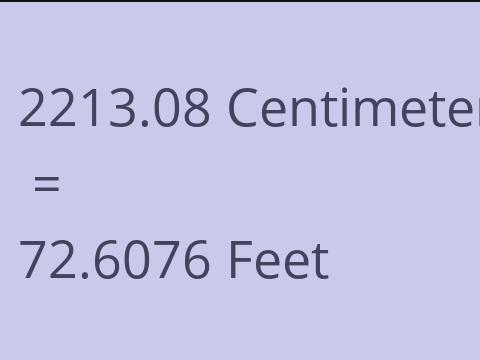 2213.08 CM TO FEET