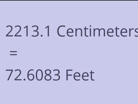 2213.1 CM TO FEET