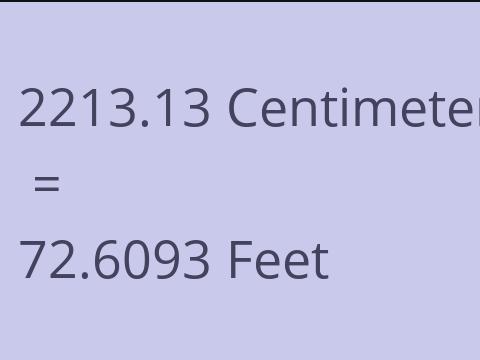 2213.13 CM TO FEET
